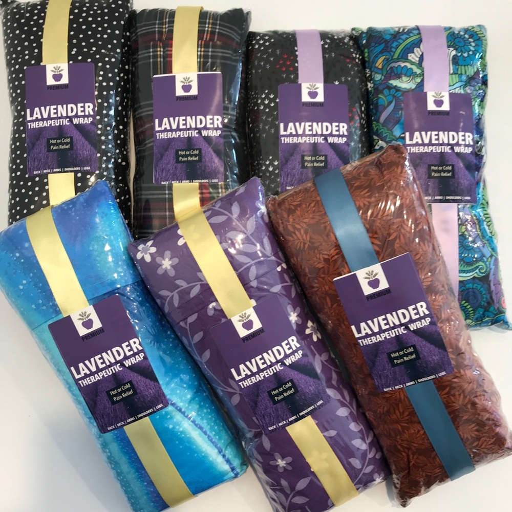 COPY - Lavender and rice heat pad microwaveable therapy wrap rice bag